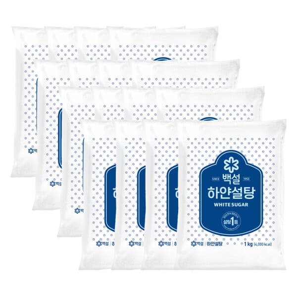 CJ제일제당-스타배송 백설 하얀 설탕 1KG 16개 - 최저가 42,000원