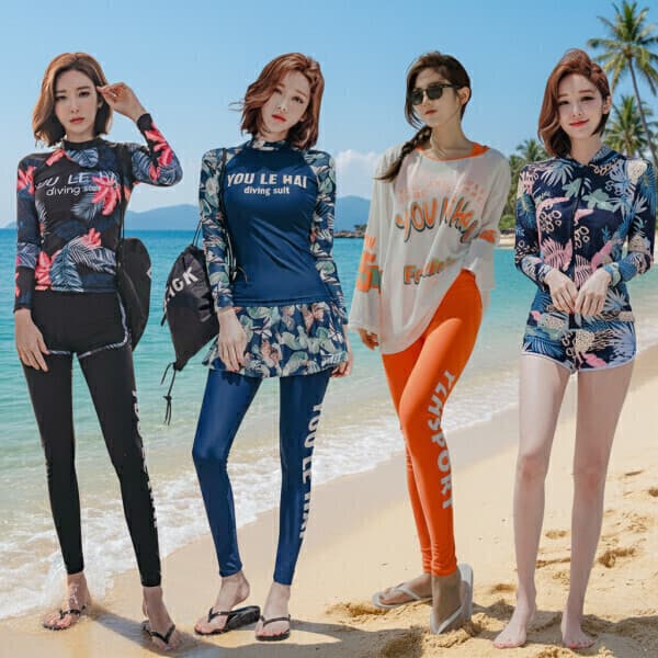 핫핀스타일 여성 래쉬가드 수영복 세트 S~3XL - 최저가 23,800원