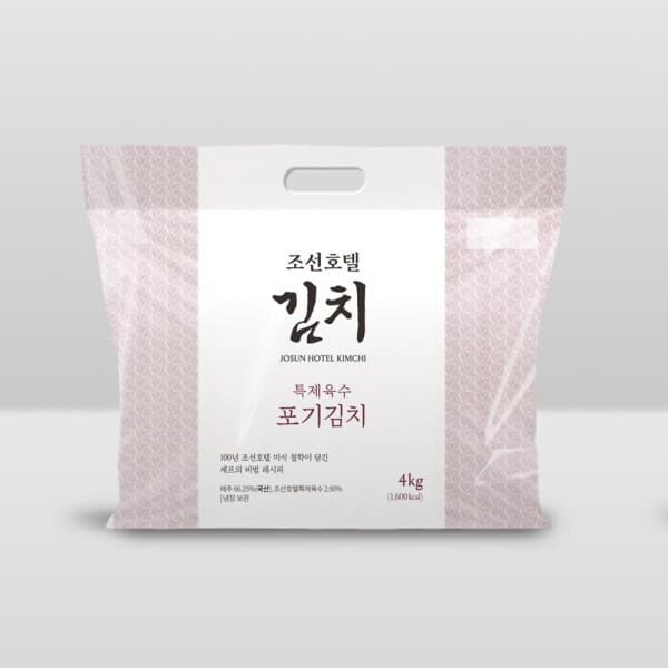 롯데 원티비 신세계푸드 조선호텔김치 특제육수 포기김치 4kg X 2팩
