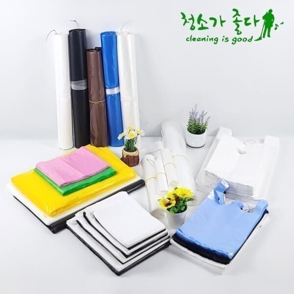 비닐몰플러스 비닐봉투 쓰레기봉투 재활용 분리수거 손잡이 배달봉투 비닐쇼핑백 대형