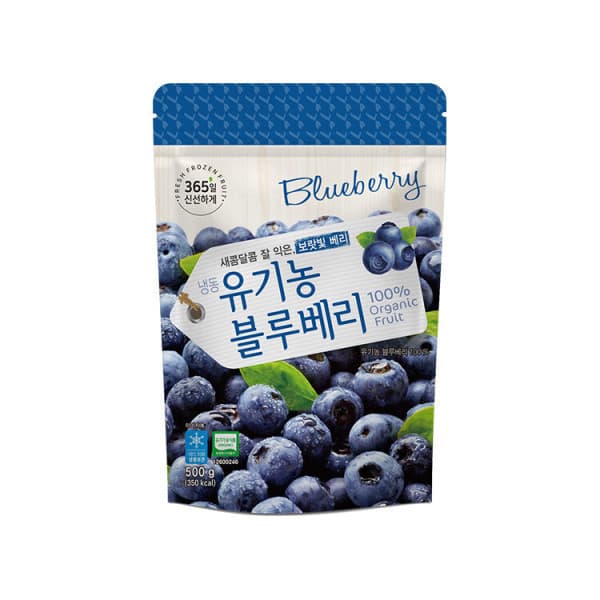홀푸드디자이너자연원 호재준 냉동 유기농 블루베리 미국산 500g 3팩