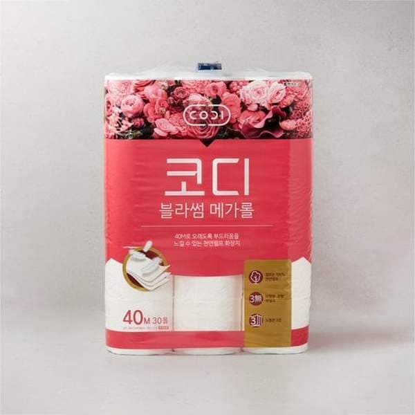 이마트몰쓱배송 블라썸 메가롤 천연펄프 40m x 30롤 - 최저가 29,800원