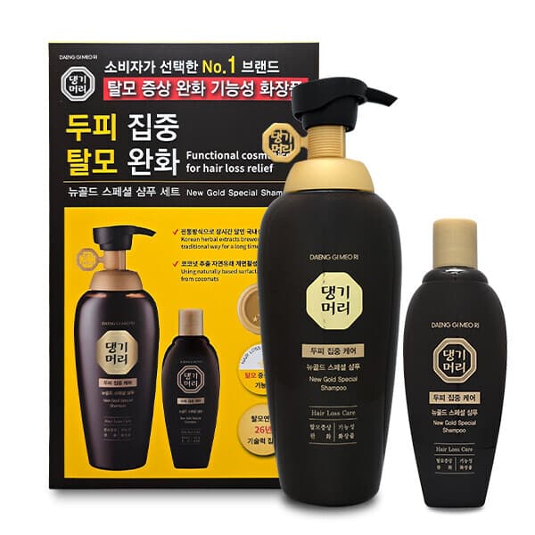 동화코스메틱 댕기머리 뉴골드 스페셜 샴푸 500ml + 145ml
