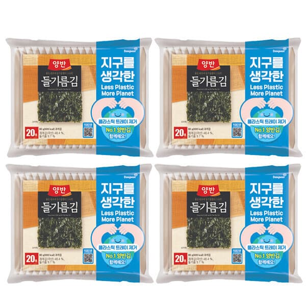 동원에프앤비스타배송 들기름김식탁20P 8매 에코패키지 4개