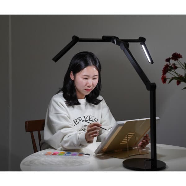 다온ADcompany 룩스베러 스탠드 삼성 멜라토닌 LED 시력보호 와이드 클램프