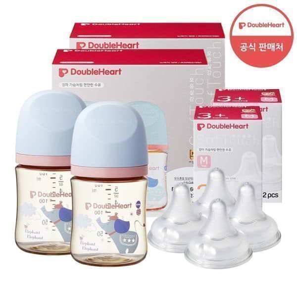 공식대리점와이컨텐츠 3세대 160ml 디어프렌즈 트윈팩 젖병4개 젖꼭지4개