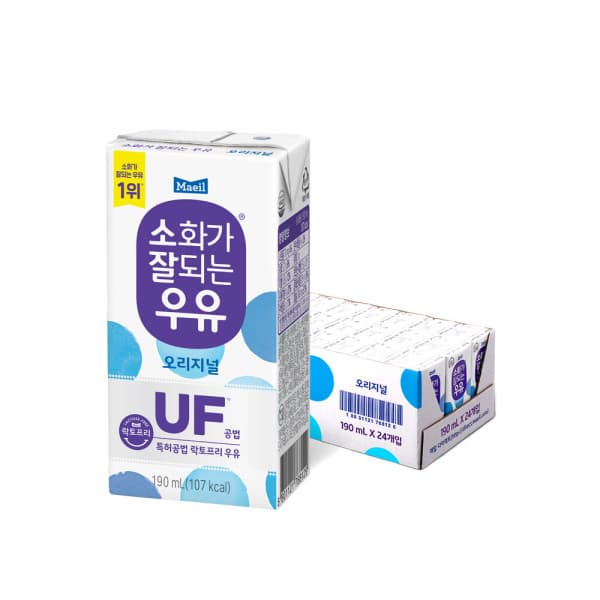 매일유업-스타배송 매일 소화가 잘되는 멸균우유 190ml 24팩