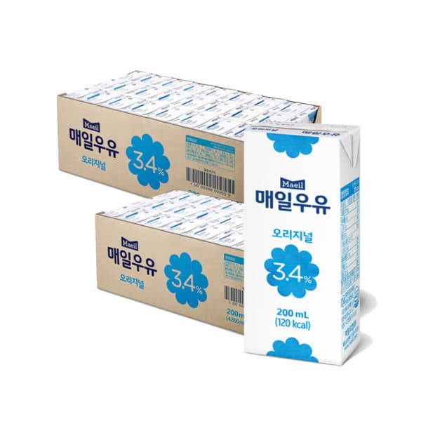 매일유업-스타배송 매일 멸균우유 오리지널 200ML 48팩