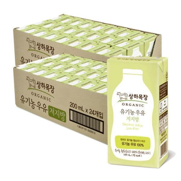 매일유업-스타배송 상하목장 유기농 저지방 멸균우유 200ML 48팩