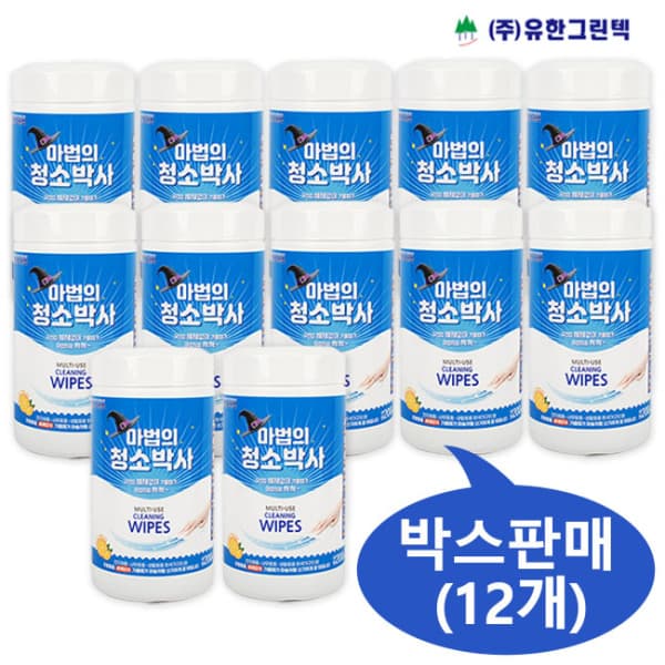 단골세상 마법의청소박사 원통형 200매 대형 12개