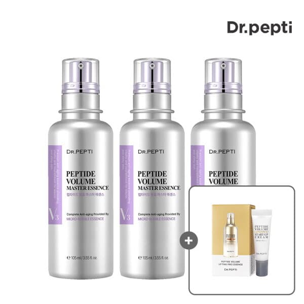 롯데 아이몰 닥터펩티 펩타이드 볼륨마스터에센스 기초 세트 105ml 3개 + 파우치 20매 - 최저가 96,900원