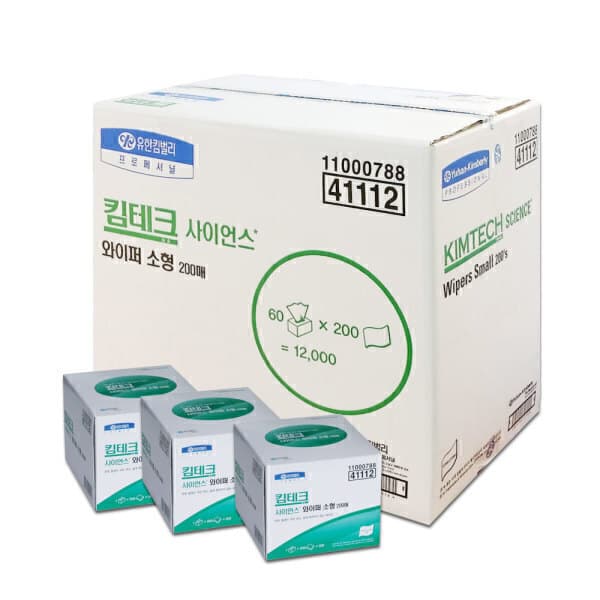 유한킴벌리이커머스 킴테크 사이언스 와이퍼 소형 200매 60카톤