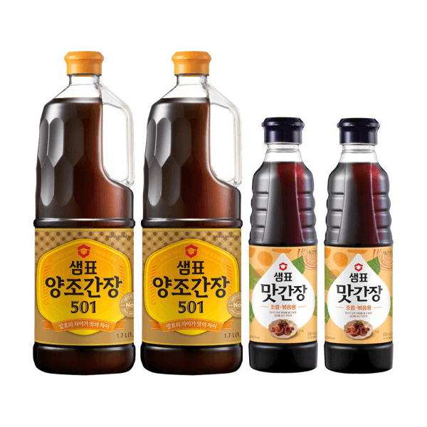 샘표식품-스타배송 샘표 양조간장 501 1.7L 2개 + 맛간장 500ml 2개