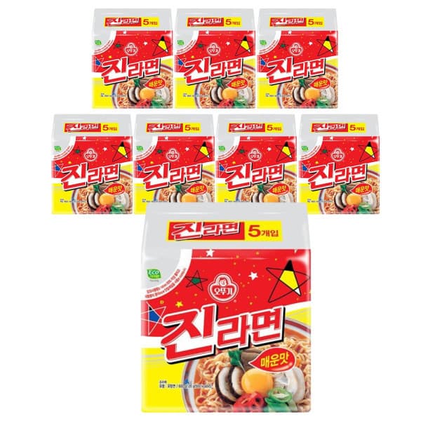 오뚜기스타배송 오뚜기 진라면 매운맛 5개입 8팩