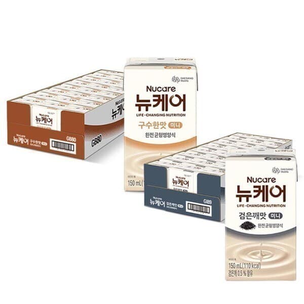 대상웰라이프스타배송 뉴케어 미니 구수한맛 150ml 24입 + 미니 고소한검은깨 150ml 24입