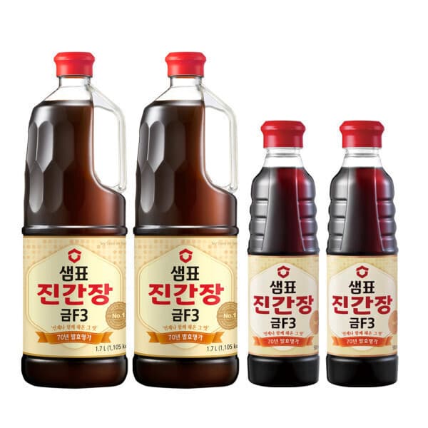 샘표식품-스타배송 샘표 진간장 금F3 1.7L 2개 500ml 2개 - 최저가 17,150원