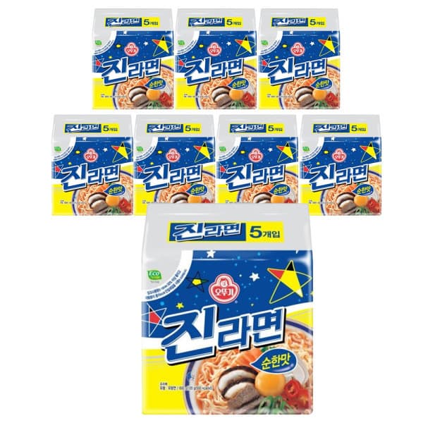 오뚜기스타배송 오뚜기 진라면 순한맛 멀티팩 5개입 8팩 - 최저가 28,050원
