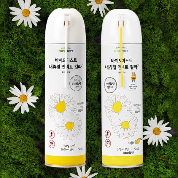 바이오미스트본사 피레트린 국화꽃 살충제 내츄럴 인섹트 킬라 레몬향 + 무향 500ml 세트 - 최저가 26,490원