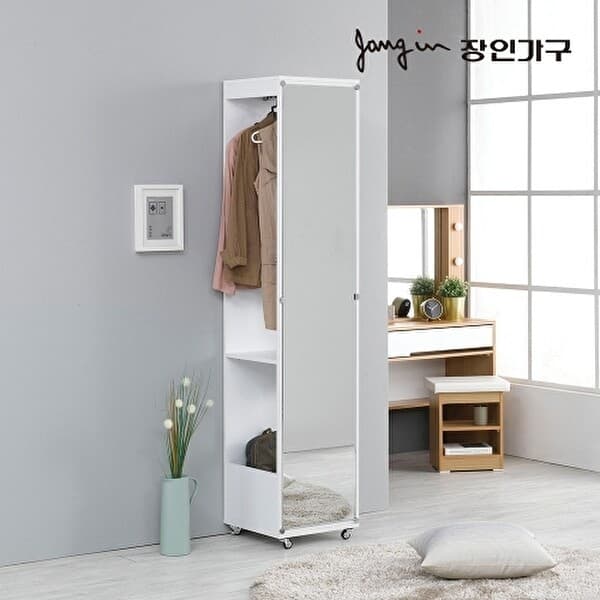 SK스토아 장인가구 피콜로 이동식 전신거울 옷장 행거