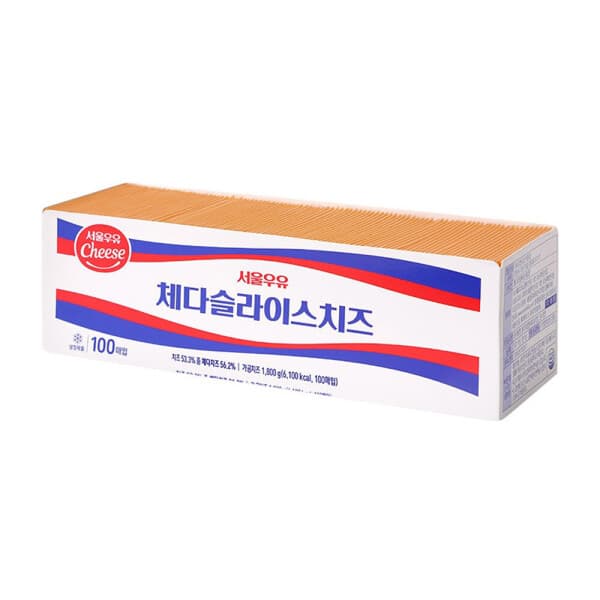 엄마밥상 서울우유 체다 슬라이스치즈 100매 1.8kg