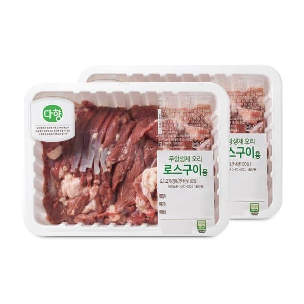 이마트몰쓱배송 다향 무항생제 오리로스 구이용 600g 2팩