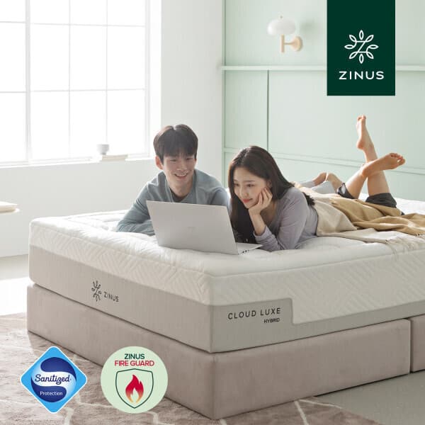 ZINUS 프리미엄 럭스S 난연 항균 침대 매트리스 SS/Q/K/LK