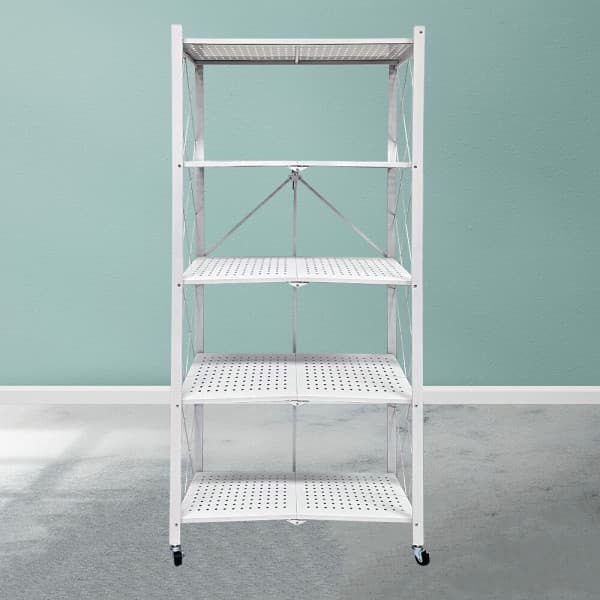 클리미트(climit) 원터치 폴딩선반 5단 화이트 페리코 FS5-WHITE
