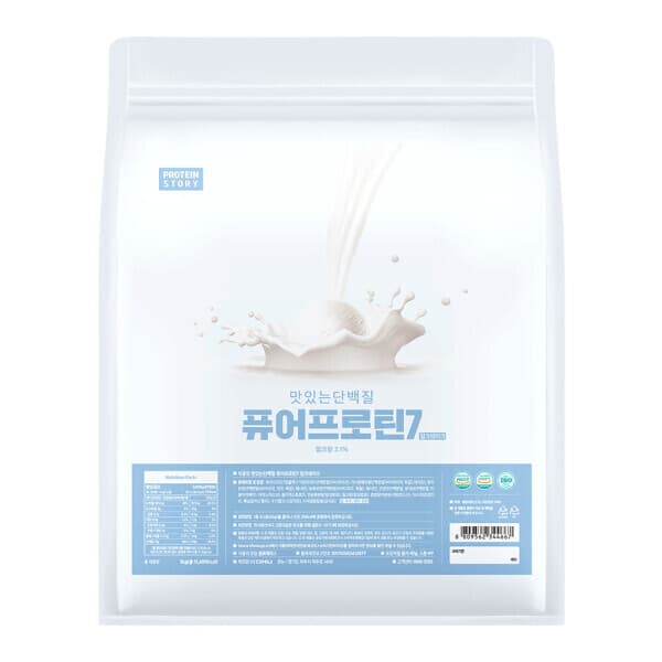 프로틴스토리 퓨어프로틴7 맛있는 유청 단백질 보충제 밀크쉐이크 3kg - 최저가 42,500원