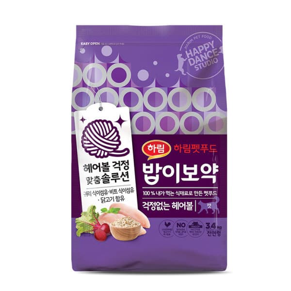 하림펫푸드 밥이보약 CAT 걱정없는헤어볼 3.4kg - 최저가 45,200원
