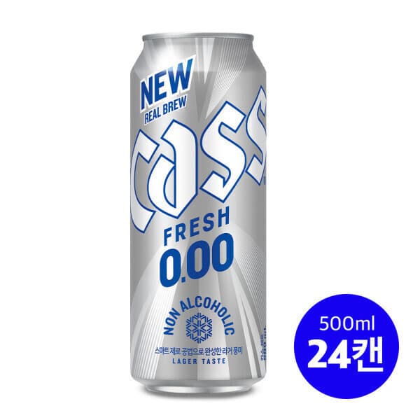 오비맥주공식스토어 카스제로 500ml 24캔 논알콜 맥주