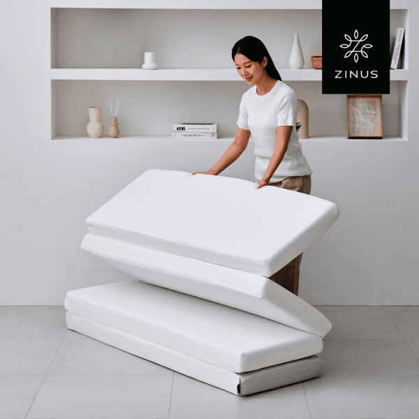 ZINUS 그린티 4단 접이식 메모리폼 토퍼 10cm (S/SS/Q/K) - 최저가 157,520원