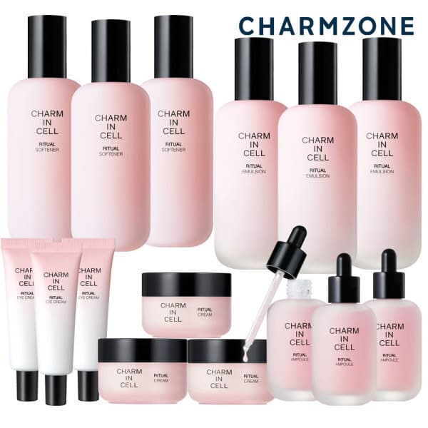 CHARMZONE_official 참존본사 참인셀 리추얼 기초 15종 풀세트 스킨 로션 크림 앰플 아이크림 - 최저가 139,000원