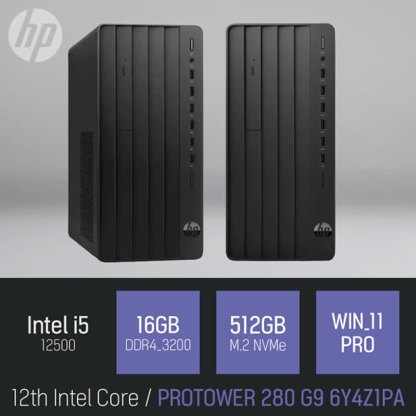 cloverworks HP 프로 타워 280 G9 6Y4Z1PA i5-12500 16GB 512GB WIN11 PRO