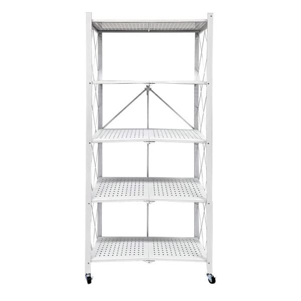 클리미트(climit) 폴딩선반 5단 화이트 원터치 접이식 이동식 철제선반 페리코 FS5-WHITE