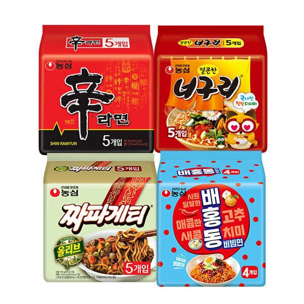 농심-스타배송 신라면 5입+너구리 5입+짜파게티 5입+배홍동 4입 (총 19봉)