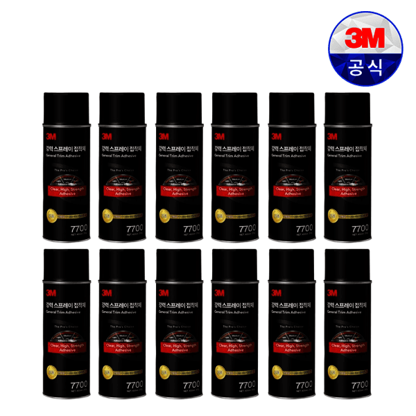 3M공식인증 3M 접착제 강력 고정 7700 스프레이 455ml 12개