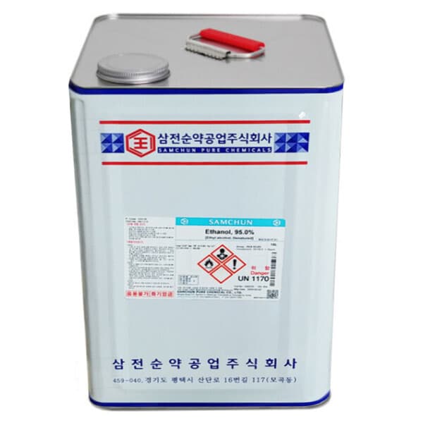 아이에스마켓 삼전 에탄올(에틸알코올) 95% 18L 캔 시약 공업용 - 최저가 87,500원