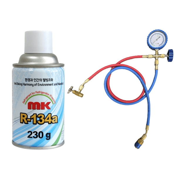 디에이치냉열 KC인증 자동차 에어컨 냉매 가스 R134a 1캔 충전도구 세트 - 최저가 42,200원