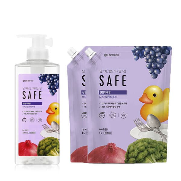 LG생활건강-스타배송 세이프 주방세제 오리지널 720ml + 1L 2개 - 최저가 19,800원