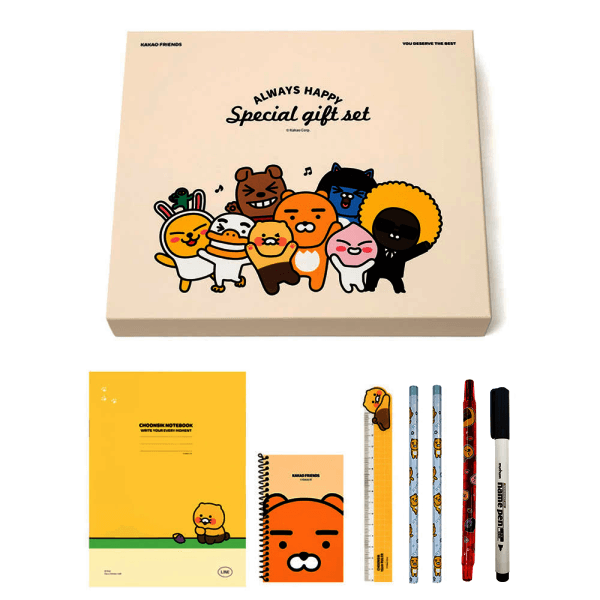 everget 카카오프렌즈 힘찬 문구세트3 - 최저가 5,400원