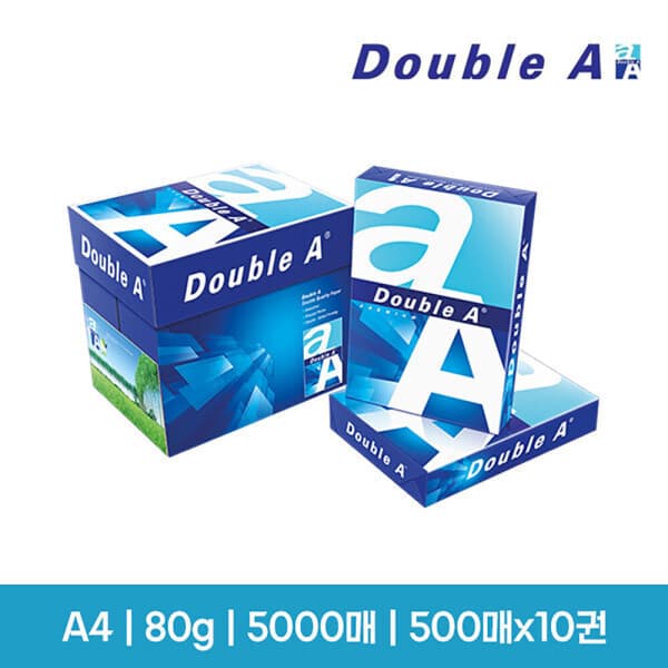 오피스724 더블에이 Double-A A4용지 80g 500매 5권 2BOX - 최저가 55,630원