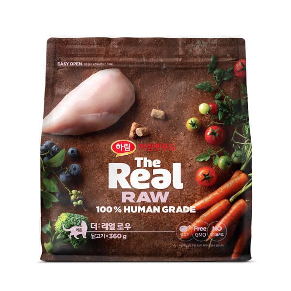하림펫푸드 더리얼 로우 캣 닭고기 어덜트 360g - 최저가 49,400원