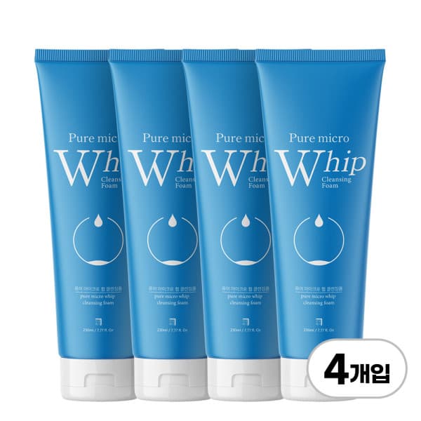 트렌드쇼핑 퓨어 마이크로 휩 폼클렌징 230ml 4개