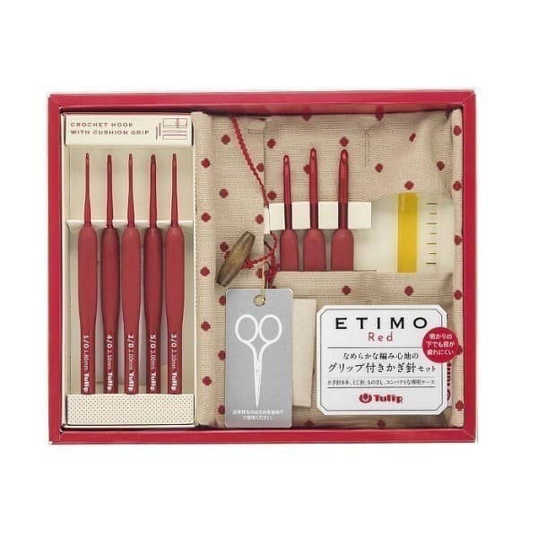 일본홀세일 튤립 ETIMO 에티모 뜨개질 코바늘 세트 레드 TED-001 - 최저가 109,000원