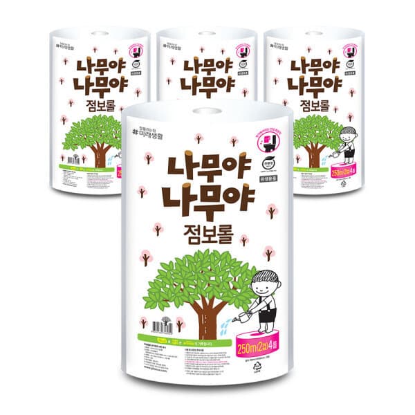 미래생활 잘풀리는집 미래생활 나무야나무야 점보롤 250m 4롤 4팩