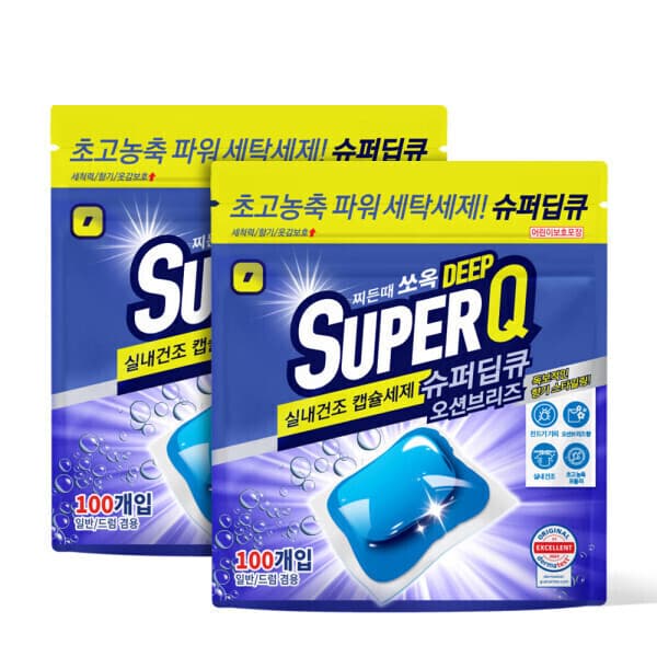 갓성비공식몰 슈퍼딥큐 오션브리즈 캡슐세제 200개입