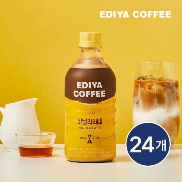 이디야 이디야 트리플 PET 바닐라라떼 500ml x 24개