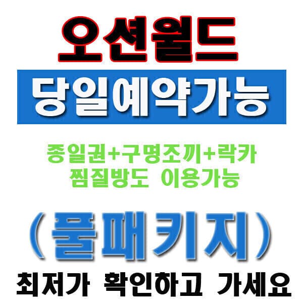 딸식이네2 오션월드 입장권 실내락카 구명조끼포함 대소인권 - 최저가 29,700원