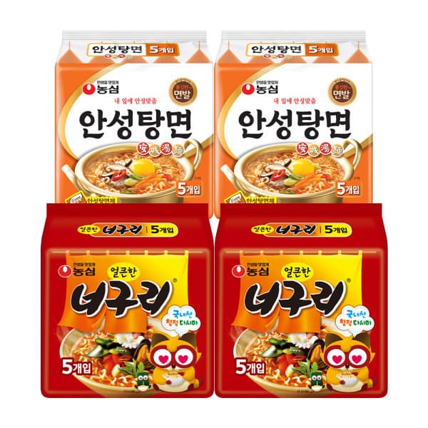 농심-스타배송 안성탕면(10봉)+너구리(10봉) 총20봉