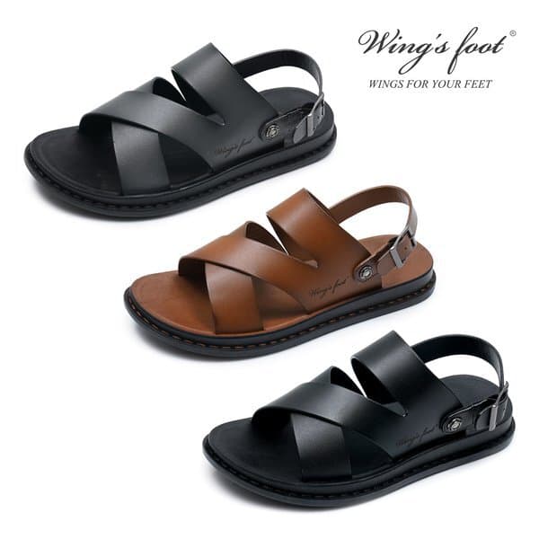 신세계백화점 (윙스풋)(WINGSFOOT) 소가죽 투웨이 샌들 CONCORD 3종 1택 (W163QB-M) - 최저가 50,870원